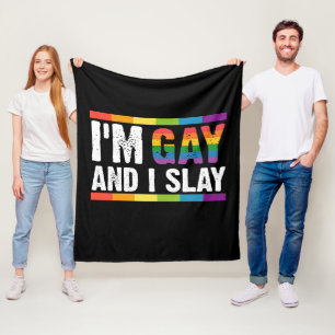 Ik ben Gay en ik speel LGBTQ Gay Pride Fleece Deken