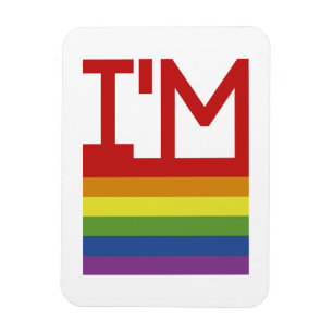 Ik ben Gay   Regenboogvlag Magneet