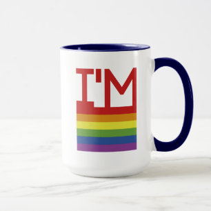 Ik ben Gay Regenboogvlag Mok