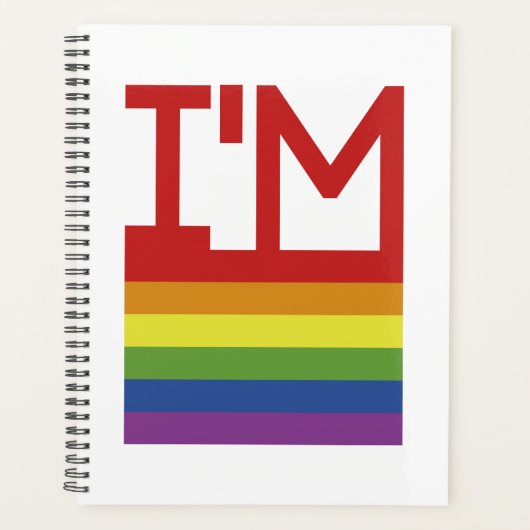 Ik ben Gay | Regenboogvlag Planner (Voorkant)