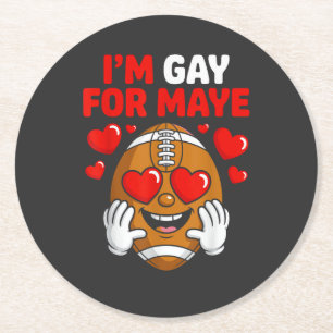 Ik ben gay voor Maye Ronde Kartonnen Onderzetter