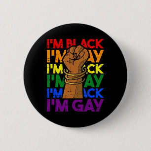 Ik ben gay zwarte geschiedenis maand mannen vrouwe ronde button 5,7 cm