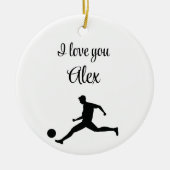 Ik ben geboren om te voetballen keramisch ornament (Voorkant)