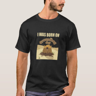 Ik ben geboren op de groundhog Day Boy Girl Cute F T-shirt