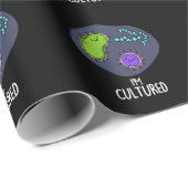 Ik ben gecultiveerd Funny Bacteria Pun Dark BG Cadeaupapier (Rol Hoek)