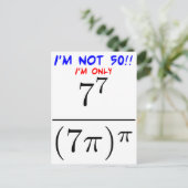 Ik ben geen 50! briefkaart (Staand voorkant)