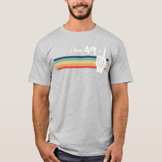 Ik ben geen 50, ik ben 49 plus middelvinger schede t-shirt