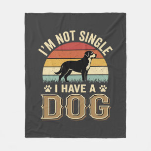Ik ben geen alleenstaande hondenliefhebber vintage fleece deken