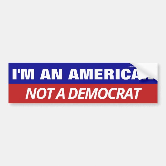 Ik ben geen Amerikaanse Bumpersticker (Voorkant)