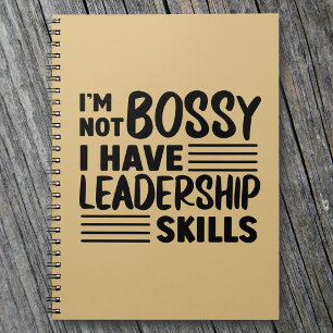 Ik ben geen Bossy Funny Quote Kantoor Notitieboek