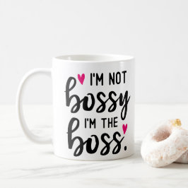 Ik ben geen bossy Two-Tone koffiekoffie mok