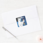 "Ik ben geen Bunny Rabbit" Hugo & DAFFY DUCK™ Vierkante Sticker (Envelop)
