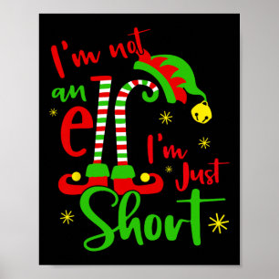 Ik ben geen Elf Familie kerstbal die Mannen aanpas Poster