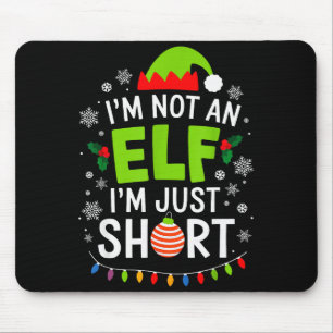 Ik ben geen elf, gewoon klein grappig Kerstmis Xma Muismat