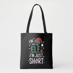 Ik ben geen elf, gewoon klein, grappige kerst Kers Draagtas
