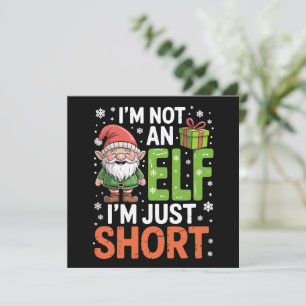 Ik ben geen elf, gewoon klein, leuke kerst Kerstmi Feestdagenkaart