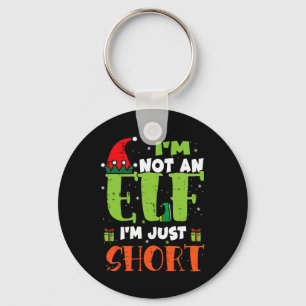 Ik ben geen Elf, gewoon kort kerstfeest Mannen Sleutelhanger