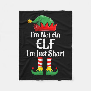 Ik ben geen elf in een korte kerst wedstrijd fleece deken