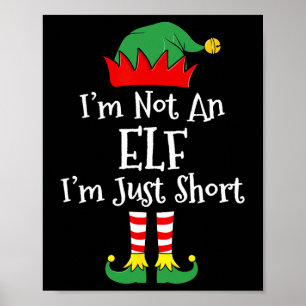 Ik ben geen elf in een korte kerst wedstrijd poster