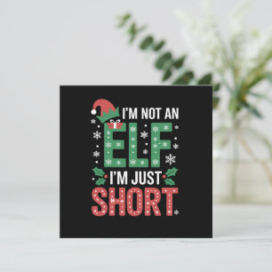 Ik ben geen elf, maar een korte, grappige kerstmis kaart