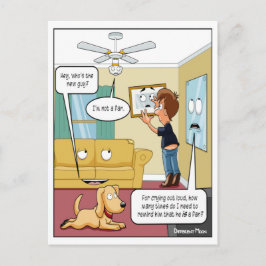 Ik ben geen fan Moppige ansichtkaart Briefkaart