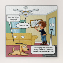 Ik ben geen Fan Punny Jigzaag Puzzle