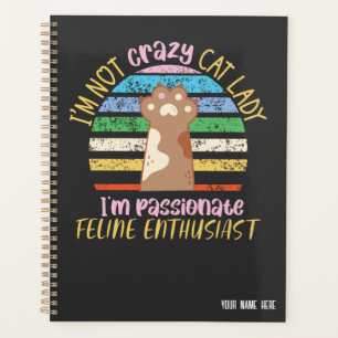Ik ben geen gekke kattendame. grappige kattenpaa planner