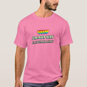 Ik ben geen homo, ik ben super homo, grappig lgbtq t-shirt