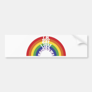 Ik ben geen homo, ik hou gewoon van Rainbows Bumpersticker