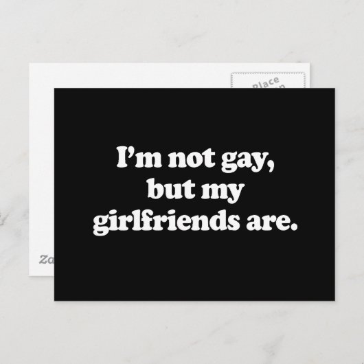 Ik ben geen homo, maar mijn vriendinnen wel (Picku Briefkaart (Voorkant / Achterkant)