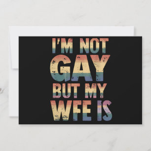 Ik ben geen homo maar mijn vrouw is LGBT Rainbow W Kaart