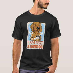 Ik ben geen hotdog Cook Dog Dachshund-Humor T-shirt