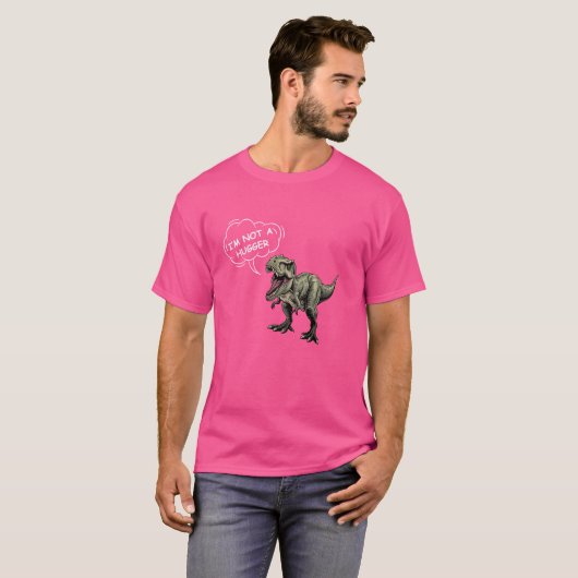 Ik ben geen Hugger T-shirt introvert T rex sarcast (Voorkant volledig)