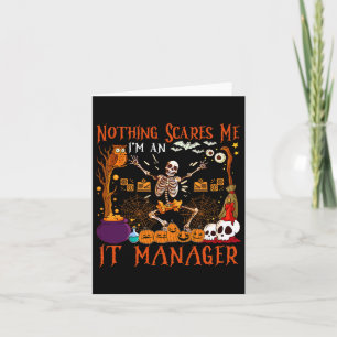 Ik ben geen IT-manager Halloween Skel Kaart