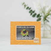 Ik ben geen kat. Het is een salade. Briefkaart (Staand voorkant)