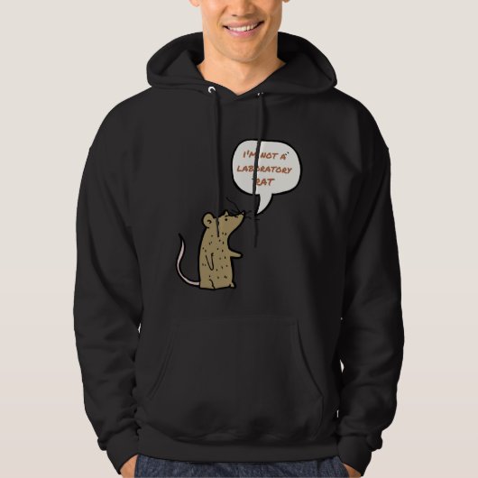 Ik ben geen laboratoriumrat hoodie (Voorkant)