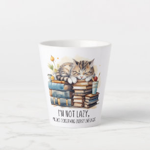 Ik ben geen luie schattige kat latte mok