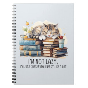 Ik ben geen luie schattige kat notitieboek