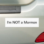 Ik ben GEEN Mormon Bumpersticker (Op auto)