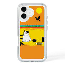 Ik Ben Geen Ochtendkat Cat Speck Hoesje – Oranje