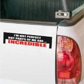 Ik ben geen perfecte Bumpersticker (Op Truck)