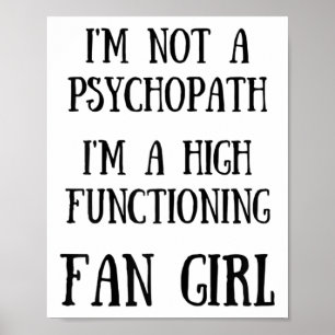 Ik ben geen psychopaat in een hoogfunctionerend fa poster