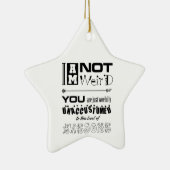 Ik ben geen raar Star Ornament (Rechts)