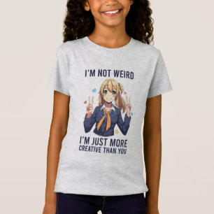 Ik ben geen rare anime meisjes grafisch t-shirt
