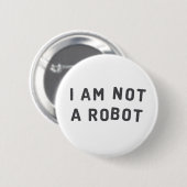 Ik ben geen robot ronde button 5,7 cm (Voorkant /achterkant)