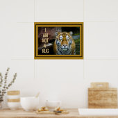 Ik ben geen Rug Bengal Tiger Poster (Keuken)