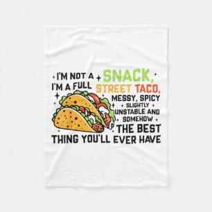 Ik ben geen snack, ik ben een volledige straattaco fleece deken