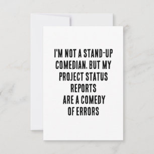 Ik ben geen stand-upcomedian, maar mijn projectsta bedankkaart