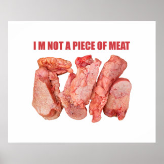 Ik ben geen stukje vlees concept ontwerp poster