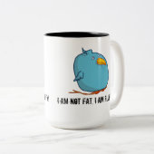 Ik ben geen vet, ik ben fluffy. Mok (Voorkant rechts)